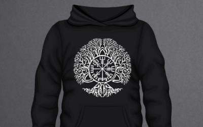 Vegvisir in Yggdrasil Hoodie & T-Shirt | The Bearded Viking