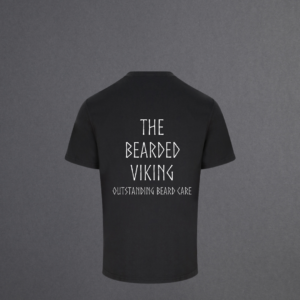 The Bearded Viking Quality Beard Care men’s T-shirt in black with white print