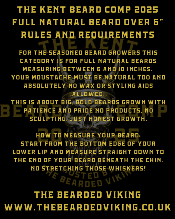 Full Natural Beard - 6"-10"